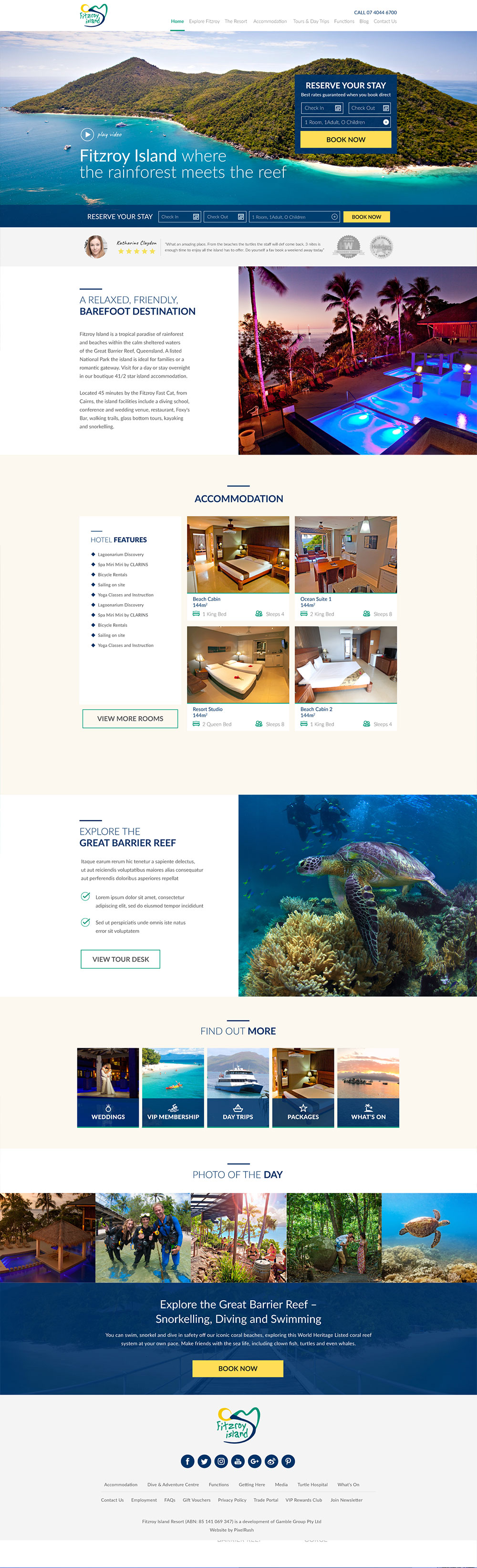 Fitzroy Island Hotel Web Design